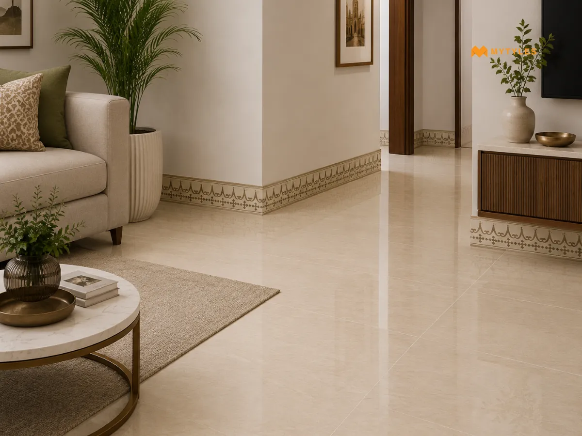 Beige Tone-on-Tone Skirting